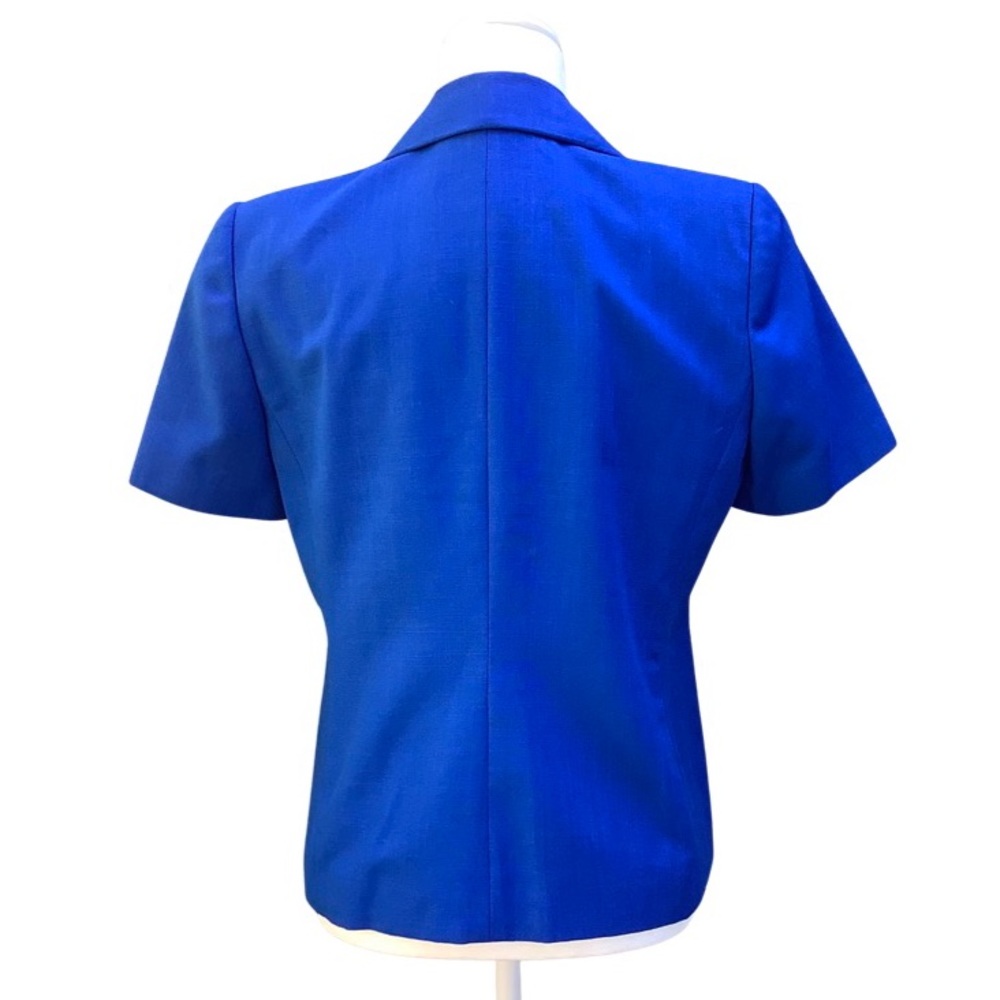 Joan Leslie Blue Short Sleeve Suit Jacket, 8P - Picture 3 of 7